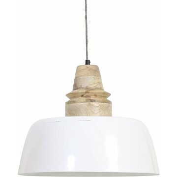 Light & Living Hanglamp Ø40x33 cm  Margo Wood Natural Top White