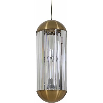 Light & Living Hanglamp Grayson  6L Ø30x70 cm Brons + Transparant