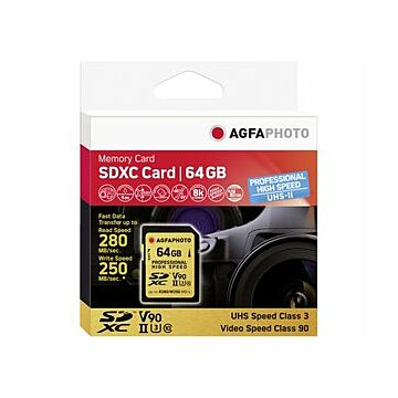 AgfaPhoto SDXC UHS II       64GB Professional High Speed U3 V90 (488455)