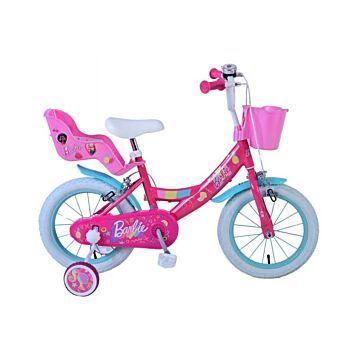 Barbie Kinderfiets - Meisjes - 14 inch - Roze - Twee handremmen (31480-DR)