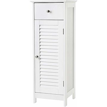 Hoppa! Songmics Smalle Kast met Lade en Deur - Wit - MDF