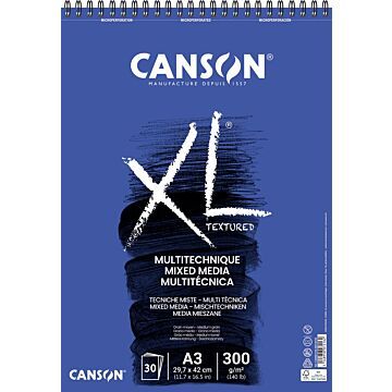 Canson tekenblok XL Mix Media 300 g/m² ft A3, blok met 30 vellen