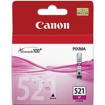 Canon inktcartridge CLI-521M, 445 pagina's, OEM 2935B001, magenta
