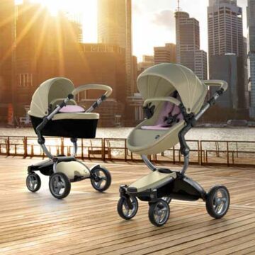 Mima Xari Stroller | Frame - Graphite Grey | Seat + Canopy - Champagne | Starter Pack - Pixel Pink - Babyhuys.com