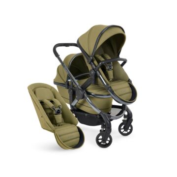 iCandy Peach 7 Double Combi/Stroller Olive Green (Newborns & Toddlers) - Babyhuys.com