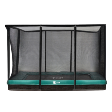 Etan Premium rechthoekige inground trampoline met net 310 x 232 cm / 1075 groen