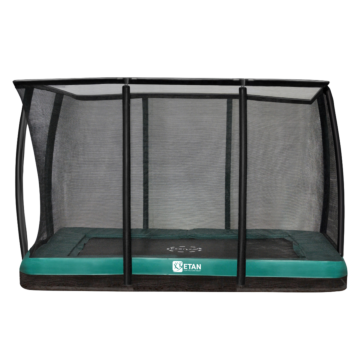 Etan Premium rechthoekige inground trampoline met net deluxe 310 x 232 cm / 1075 groen