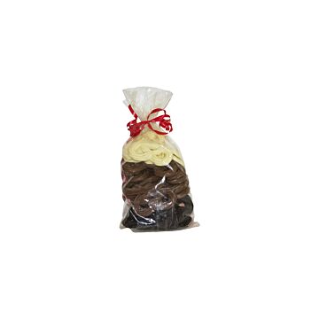 Ambachtelijk gespoten chocoladekrakelingen gemengd (zak a 500 gram)