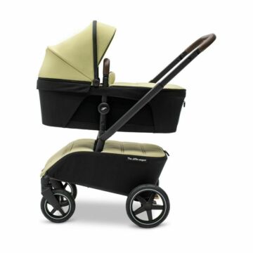 Le Jiffle Wagon vert | Landau, planche à roulettes et charrette à bras en un | Babyhuys.com