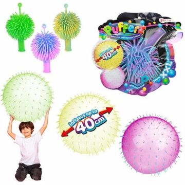 Bal Pufferz Stekels Opblaasbaar 3 Assorti  (8611003)