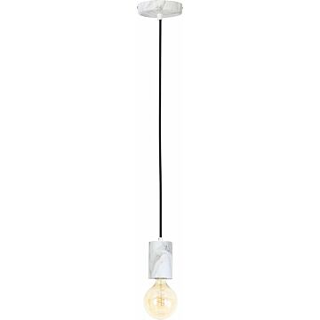 Light & Living Hanglamp Ø8x120 cm VIDAR wit marmer print incl lamp