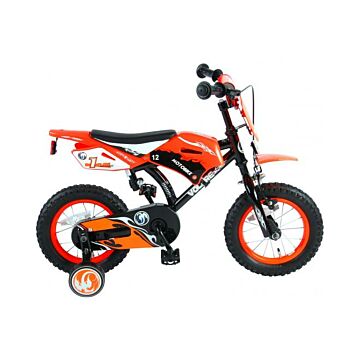 Volare Motorbike Kinderfiets - Jongens - 12 inch - Oranje - 95% afgemonteerd (91214)