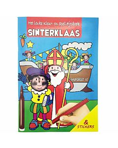 Sinterklaas kleur en stickerboek A4 (0669016)