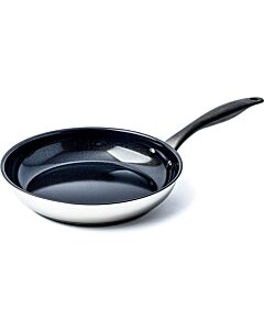 Kitchen Stories Black Collection Koekenpan RVS Ø 24 cm | Wohi.nl