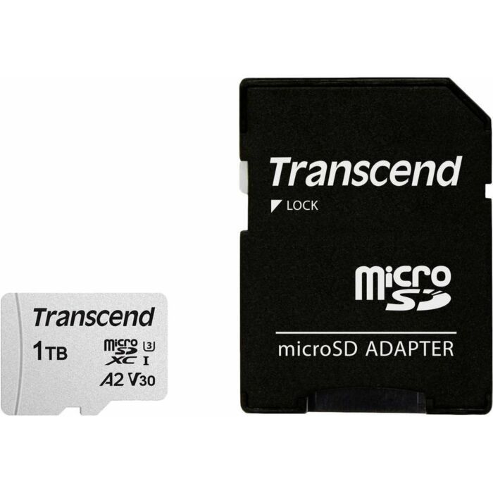 Transcend | microSDXC 300S-A | 1TB | Class 10 UHS-I U3 V30 A2