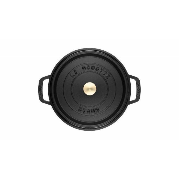Staub La Cocotte, 20 cm, rond, zwart, gietijzer