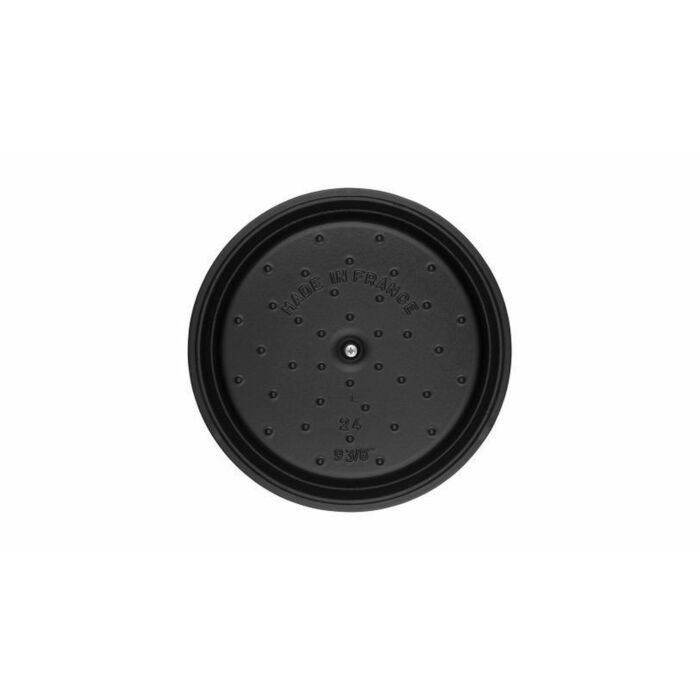Staub La Cocotte, 20 cm, rond, zwart, gietijzer