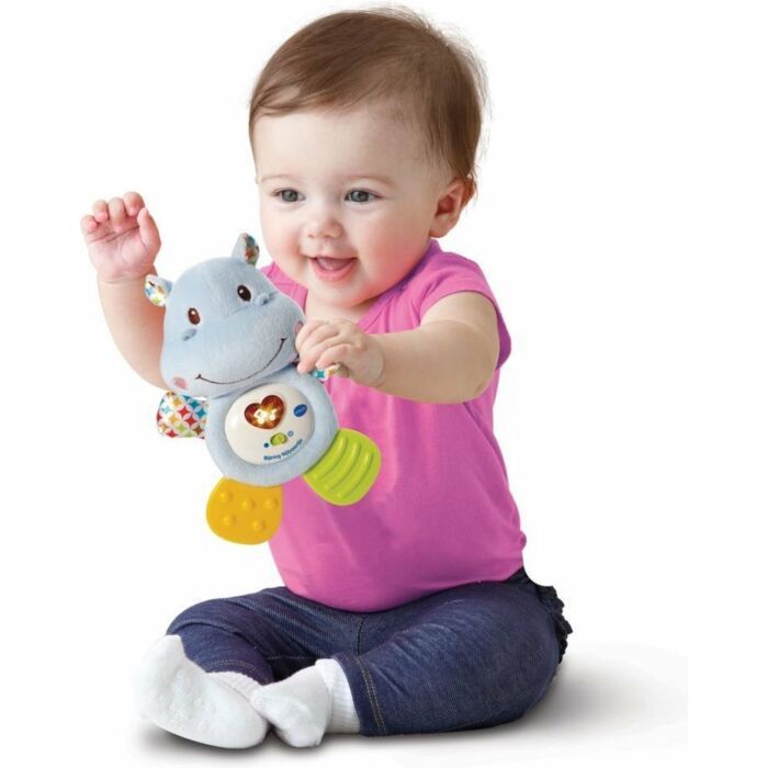 Vtech | Bijtring Nijlpaardje | Knuffel- en Speelplezier