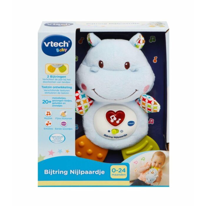 Vtech | Bijtring Nijlpaardje | Knuffel- en Speelplezier