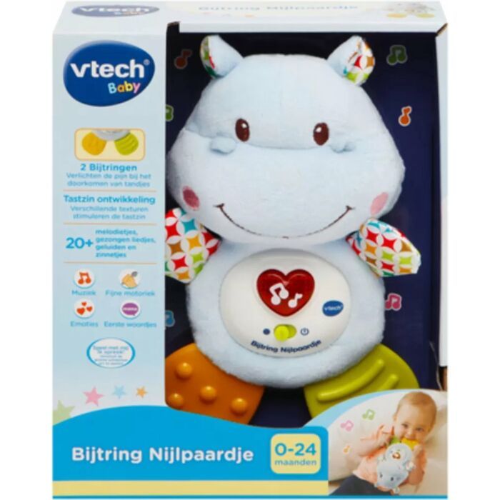 Vtech | Bijtring Nijlpaardje | Knuffel- en Speelplezier