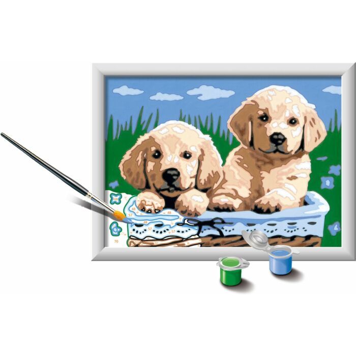 Ravensburger | Schilderen op Nummer | Schattige Puppy's