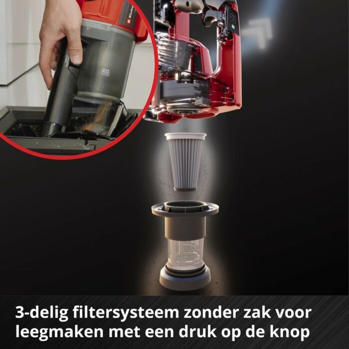 Einhell | Accu-Steelstofzuiger | 18V - Laadstation Inclusief