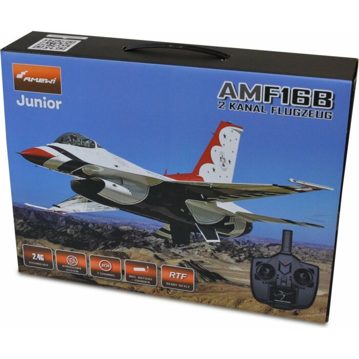 AMEWI | F16B vliegtuig | 2-kanaals met gyro | 290 mm