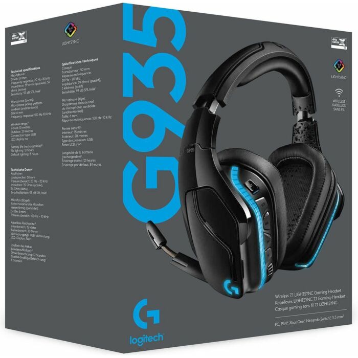 Logitech G935 | Gaming Headset | Draadloos – 7.1 Surround Sound