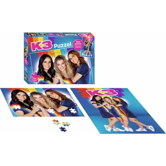 K3-puzzel met poster | Puzzel | K3