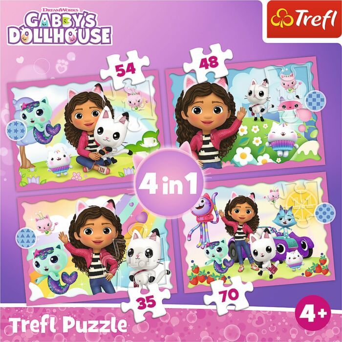 Gabby's Dollhouse | 4-in-1 puzzel
