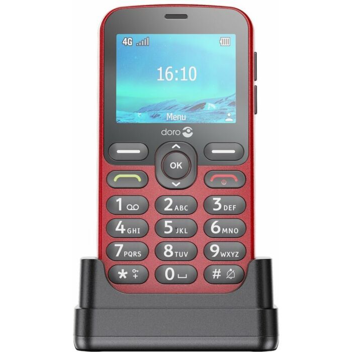 Doro 1880 | Telefoon | Rood | Eenvoudige bediening met grote toetsen