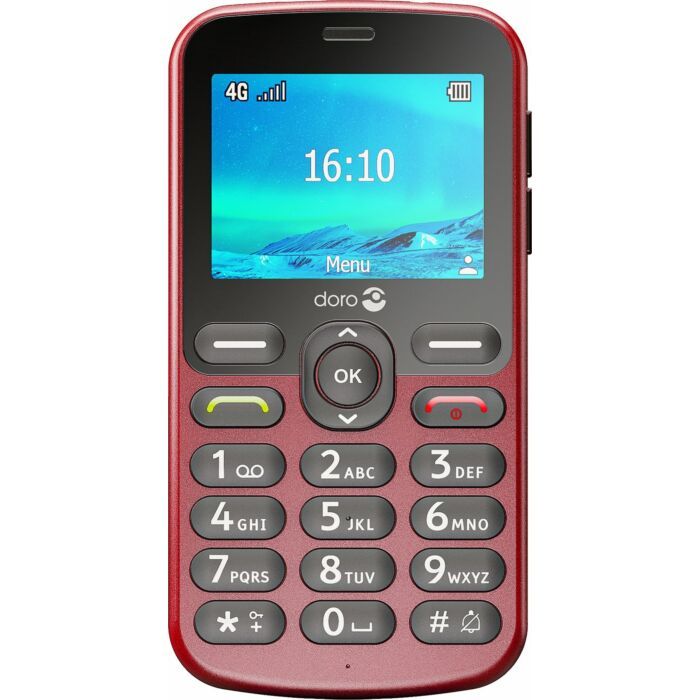 Doro 1880 | Telefoon | Rood | Eenvoudige bediening met grote toetsen