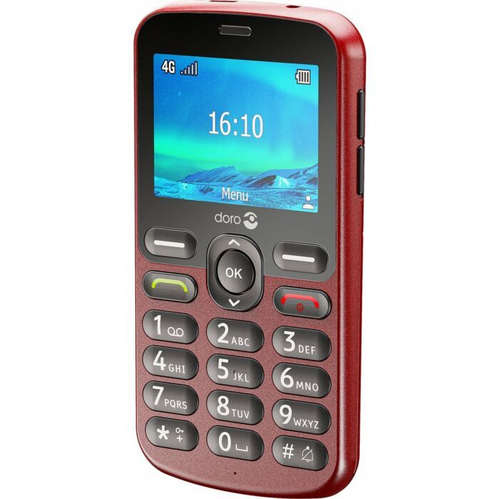 Doro 1880 | Telefoon | Rood | Eenvoudige bediening met grote toetsen