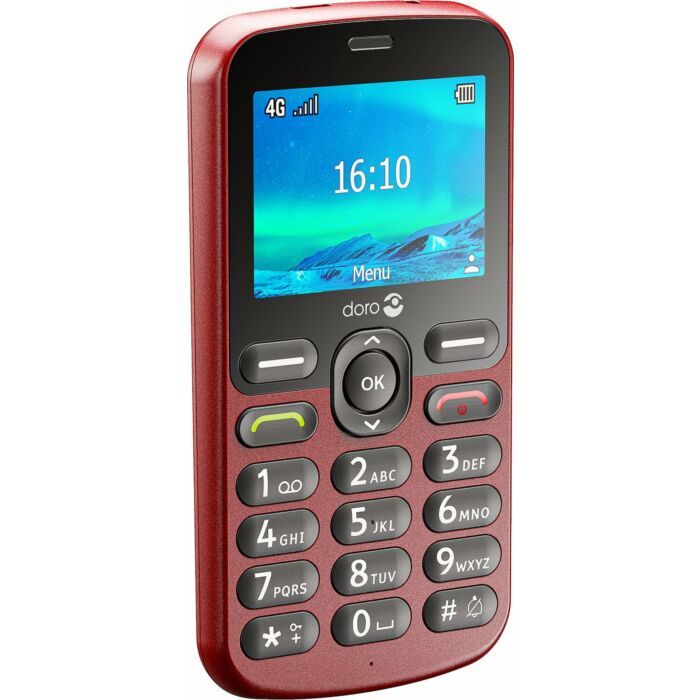 Doro 1880 | Telefoon | Rood | Eenvoudige bediening met grote toetsen