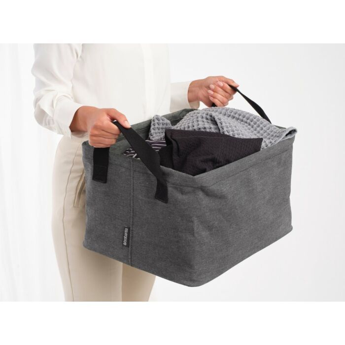 Brabantia opvouwbare wasmand 35 L – Pepper Black