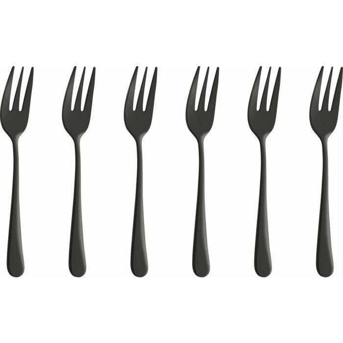 Amefa Gebaksvorkjes Zwart – 6 stuks