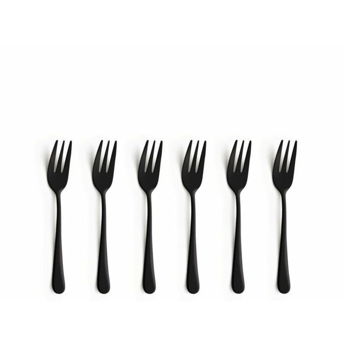 Amefa Gebaksvorkjes Zwart – 6 stuks