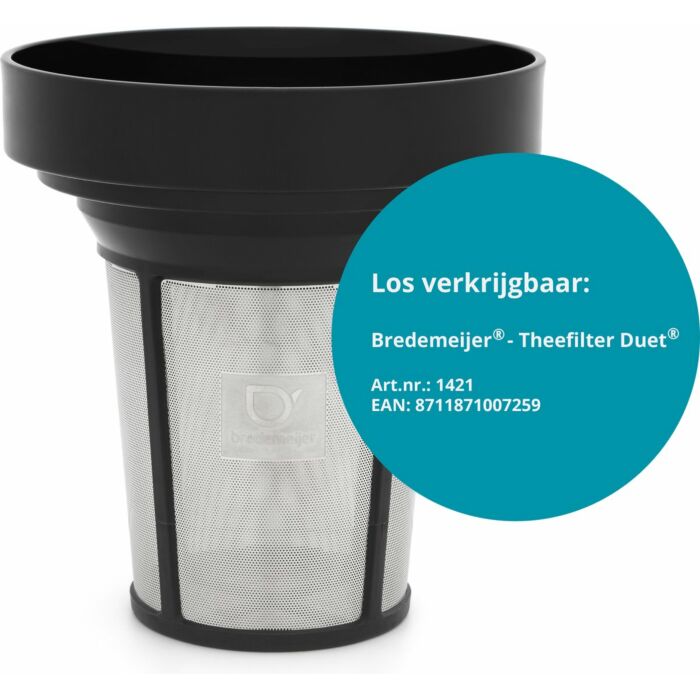 Bredemeijer Theepot Bella Ronde 1,2 L – RVS met platte bodem