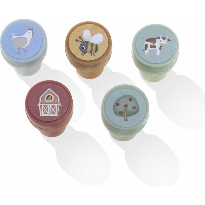 Little Dutch | Little Farm Totum Stempelset | 12 Stuks met Inkt