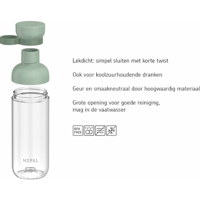 Mepal | Waterfles | 500 ml | Nordic Black