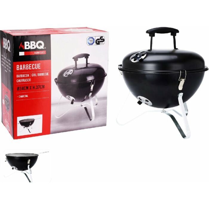 BBQ bolvorm 37 cm, zwart