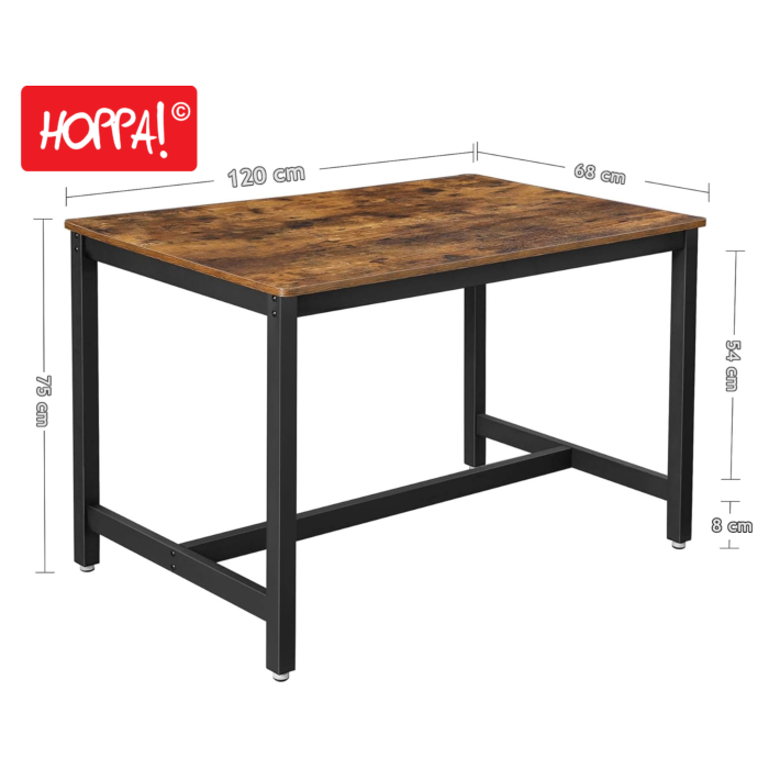 Hoppa! Vintage Ijzeren Eettafel - Bruin - Ijzer