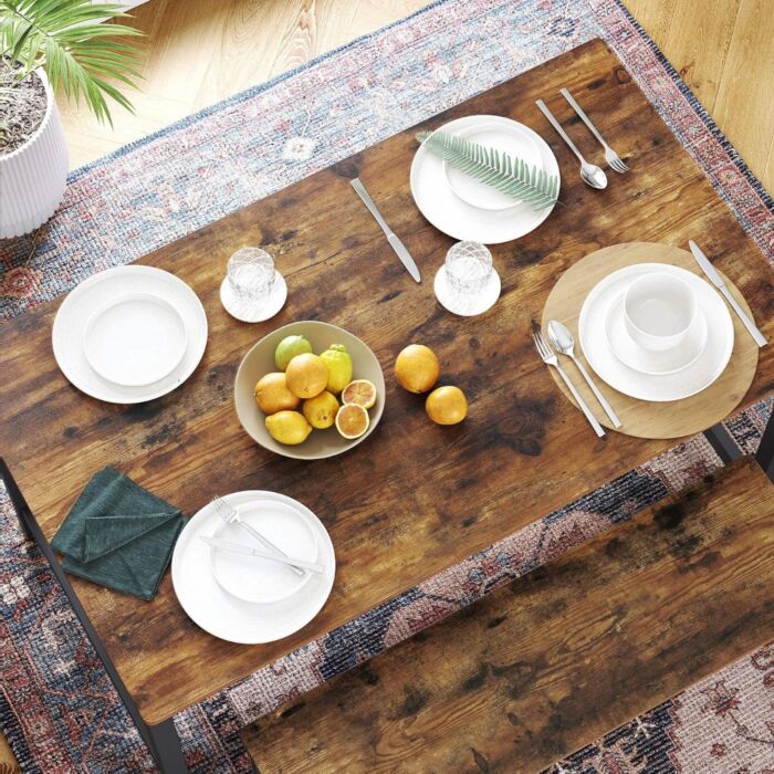 Hoppa! Vintage Ijzeren Eettafel - Bruin - Ijzer