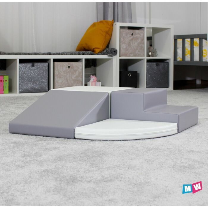 IGLU | Soft Play Set | Corner Crawler | Grijs/Wit