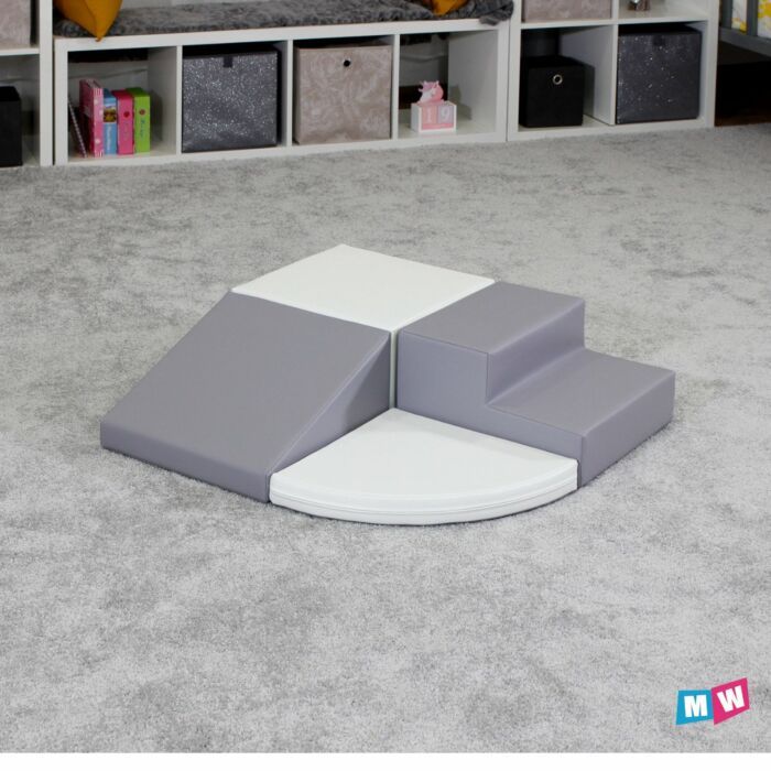 IGLU | Soft Play Set | Corner Crawler | Grijs/Wit