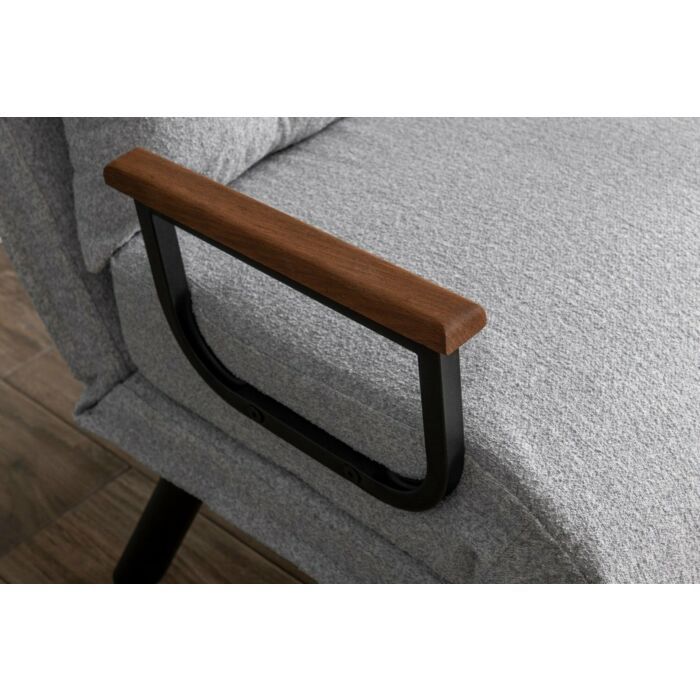 Asir - bankbed - slaapbank - 1-zitplaats - Grijs | 60 x 50 x 85 cm