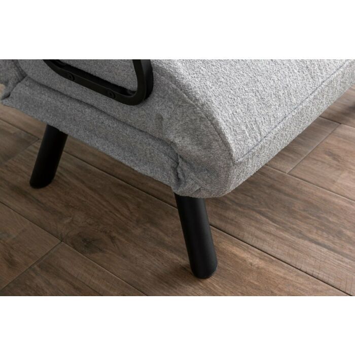 Asir - bankbed - slaapbank - 1-zitplaats - Grijs | 60 x 50 x 85 cm
