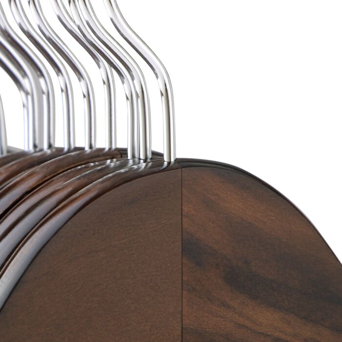 Hoppa! | Houten kleerhanger | set van 20 - donker walnoot - 360° draaibaar