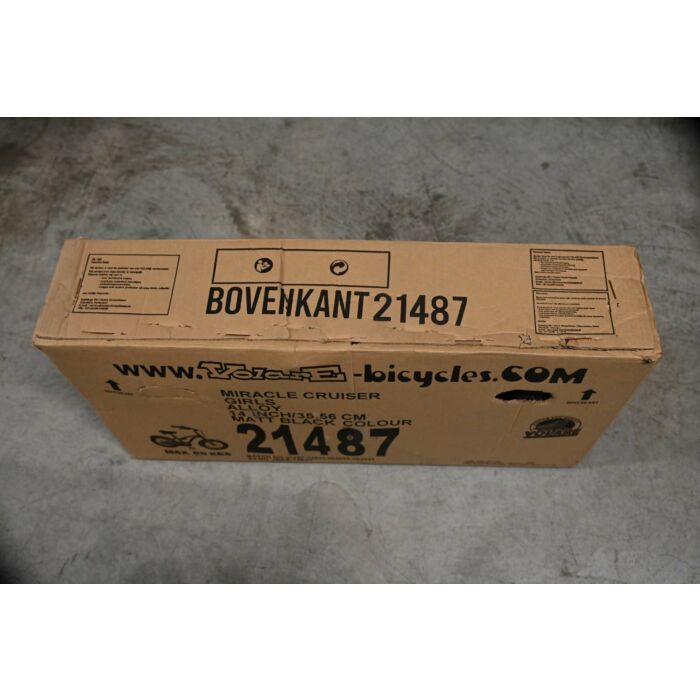 Volare Miracle | Kinderfiets | 14 inch | Meisjes | Mat Zwart
