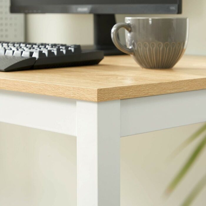 Hoppa! Metalen Tafel | Universeel | Wit/Beuken | 121 x 61 x 77 cm (L x D x H)